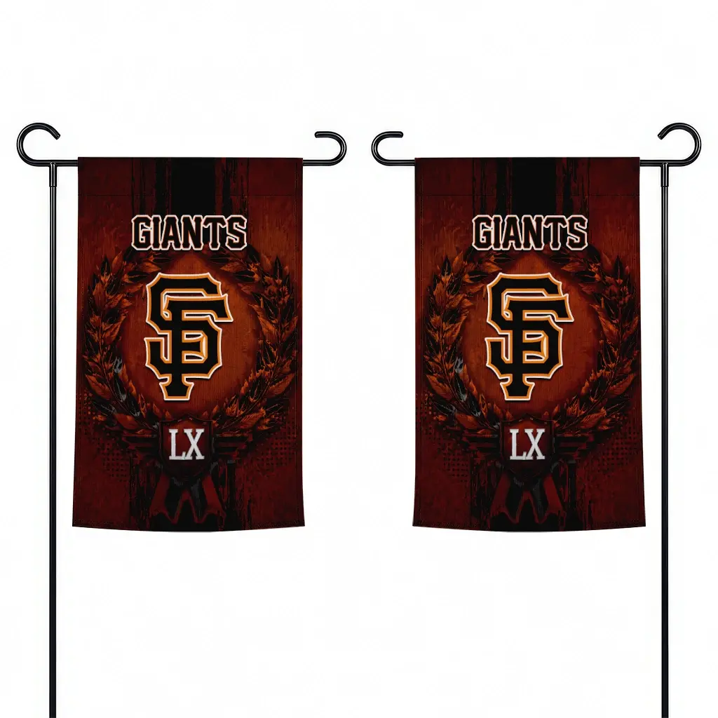 San Francisco Giants Garden Flag Custom Laurel Wreath Orange Fashion Forward San Francisco Giants Garden Flag Custom Laurel Wreath Orange Fashion Forward