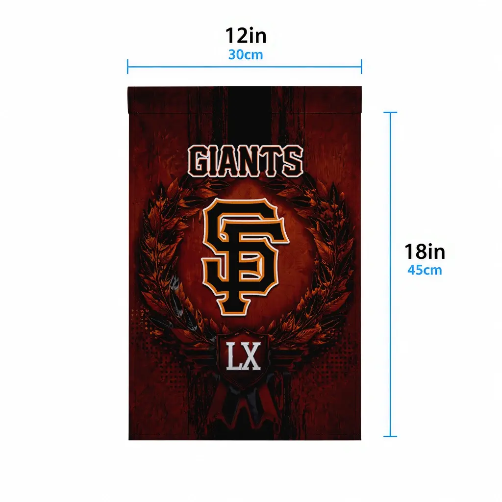 San Francisco Giants Garden Flag Custom Laurel Wreath Orange High Quality San Francisco Giants Garden Flag Custom Laurel Wreath Orange High Quality