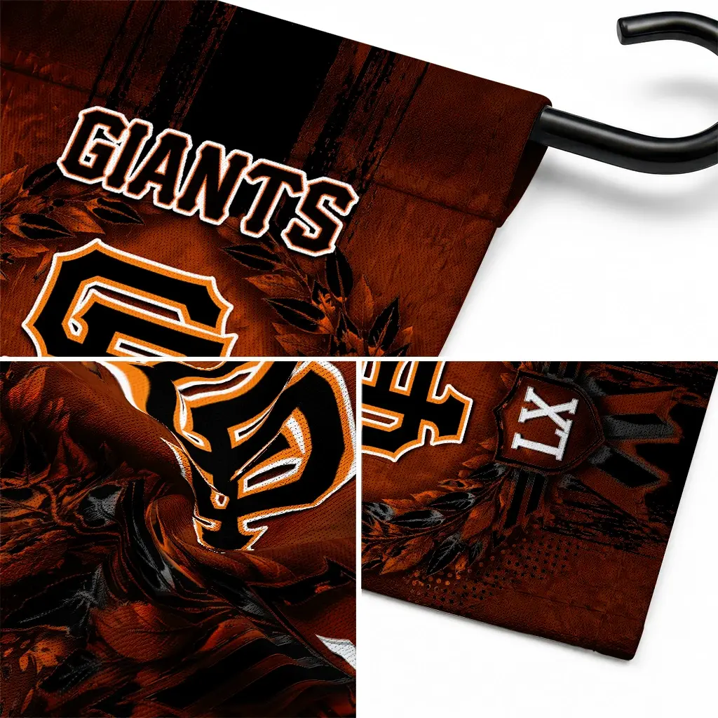 San Francisco Giants Garden Flag Custom Laurel Wreath Orange Latest Model San Francisco Giants Garden Flag Custom Laurel Wreath Orange Latest Model