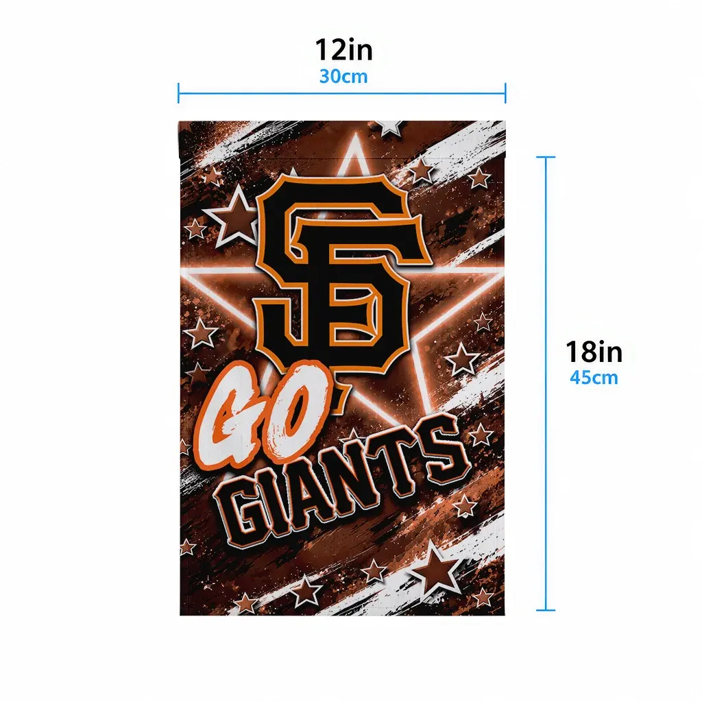 San Francisco Giants Garden Flag Personalized Glowing Star Orange High Quality San Francisco Giants Garden Flag Personalized Glowing Star Orange High Quality