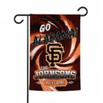 San Francisco Giants Garden Flag Personalized Swirl Vortex Orange Best Selling