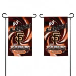 San Francisco Giants Garden Flag Personalized Swirl Vortex Orange Best Selling