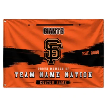 San Francisco Giants House Flag Customized Brushed Streaks Orange Best Selling