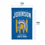San Jose State Spartans Garden Flag Custom Distressed Stripes Blue Best Selling