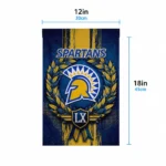 San Jose State Spartans Garden Flag Custom Laurel Wreath Blue Best Selling