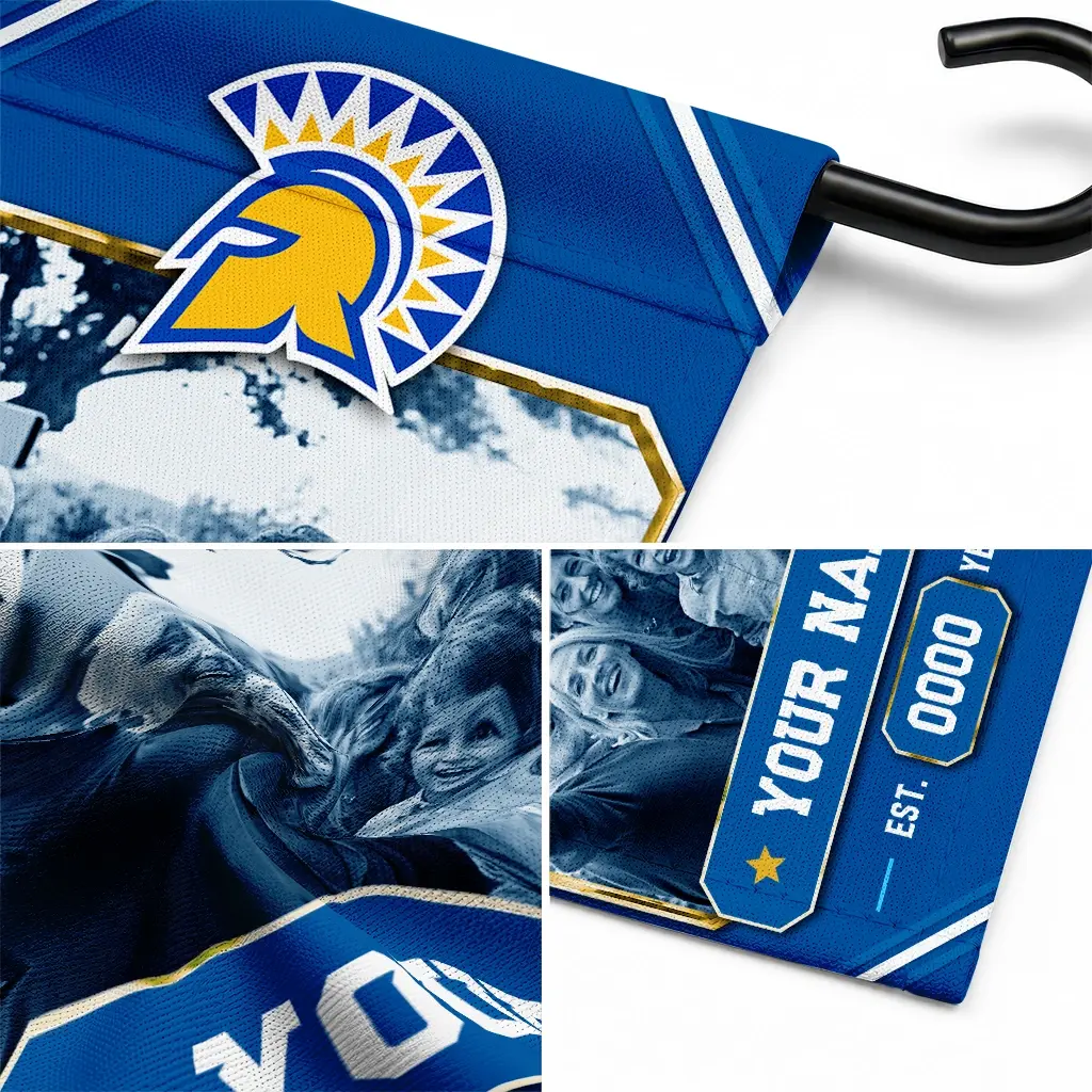 San Jose State Spartans Garden Flag Custom Photo Frame Blue Latest Model San Jose State Spartans Garden Flag Custom Photo Frame Blue Latest Model