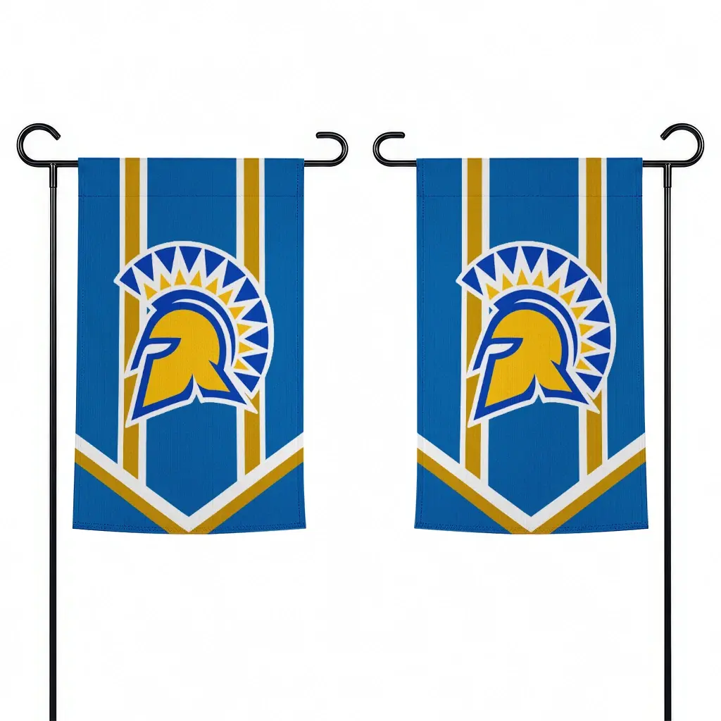 San Jose State Spartans Garden Flag Customized Chevron Stripes Blue Fashion Forward San Jose State Spartans Garden Flag Customized Chevron Stripes Blue Fashion Forward