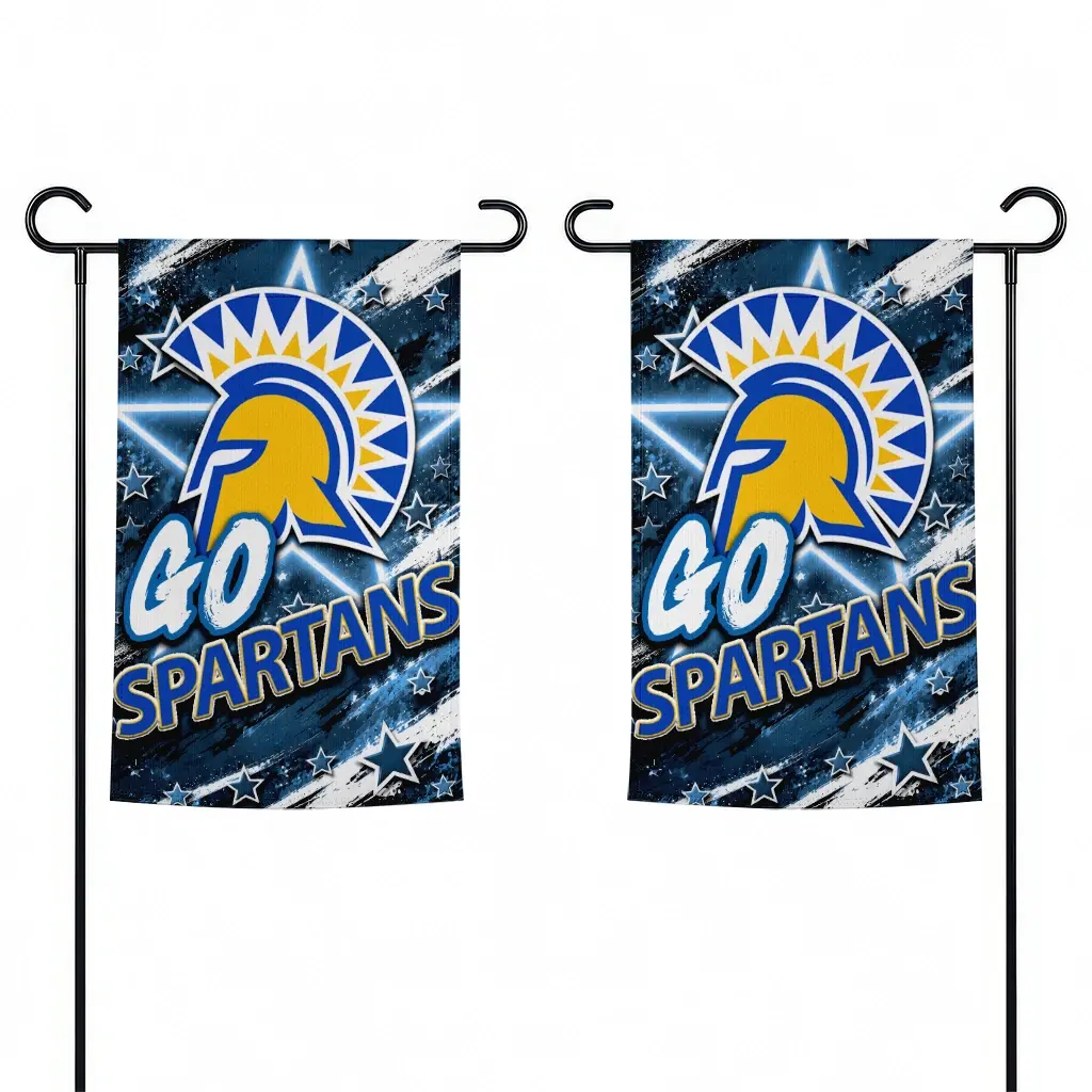 San Jose State Spartans Garden Flag Personalized Glowing Star Blue Fashion Forward San Jose State Spartans Garden Flag Personalized Glowing Star Blue Fashion Forward