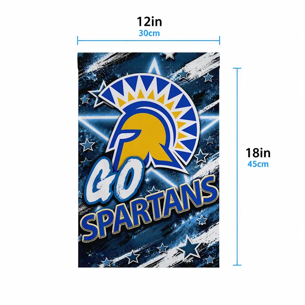 San Jose State Spartans Garden Flag Personalized Glowing Star Blue High Quality San Jose State Spartans Garden Flag Personalized Glowing Star Blue High Quality