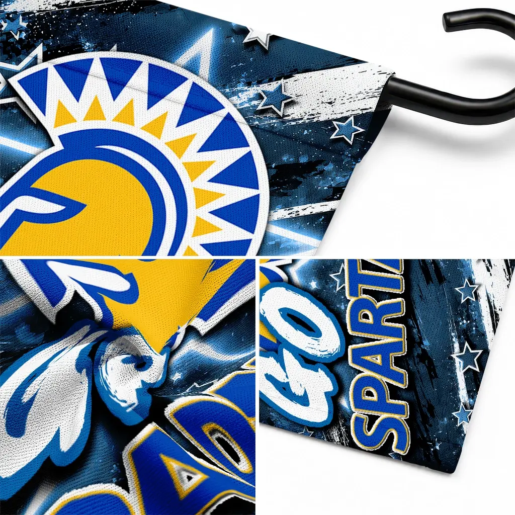 San Jose State Spartans Garden Flag Personalized Glowing Star Blue Latest Model San Jose State Spartans Garden Flag Personalized Glowing Star Blue Latest Model
