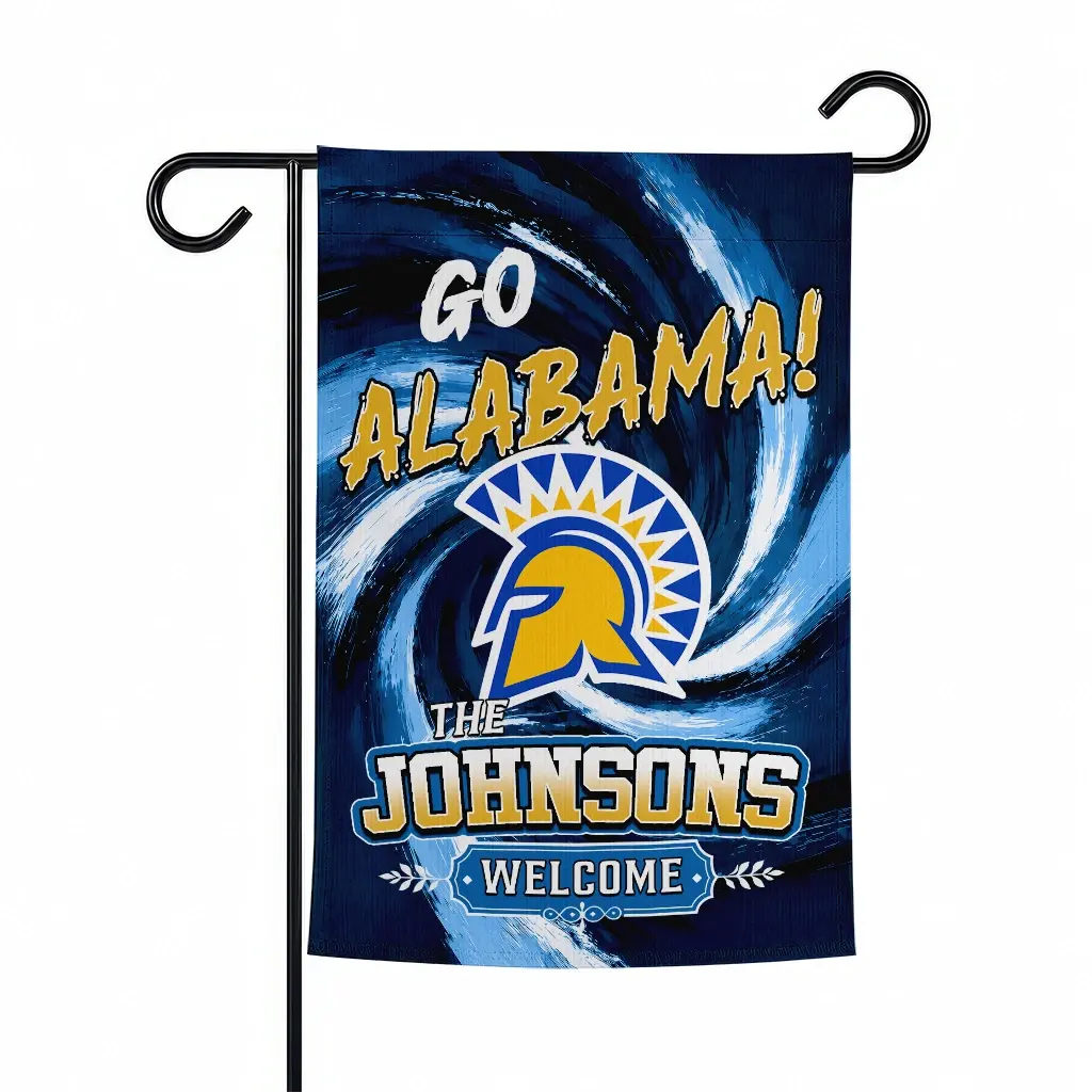San Jose State Spartans Garden Flag Personalized Swirl Vortex Blue Best Selling San Jose State Spartans Garden Flag Personalized Swirl Vortex Blue Best Selling