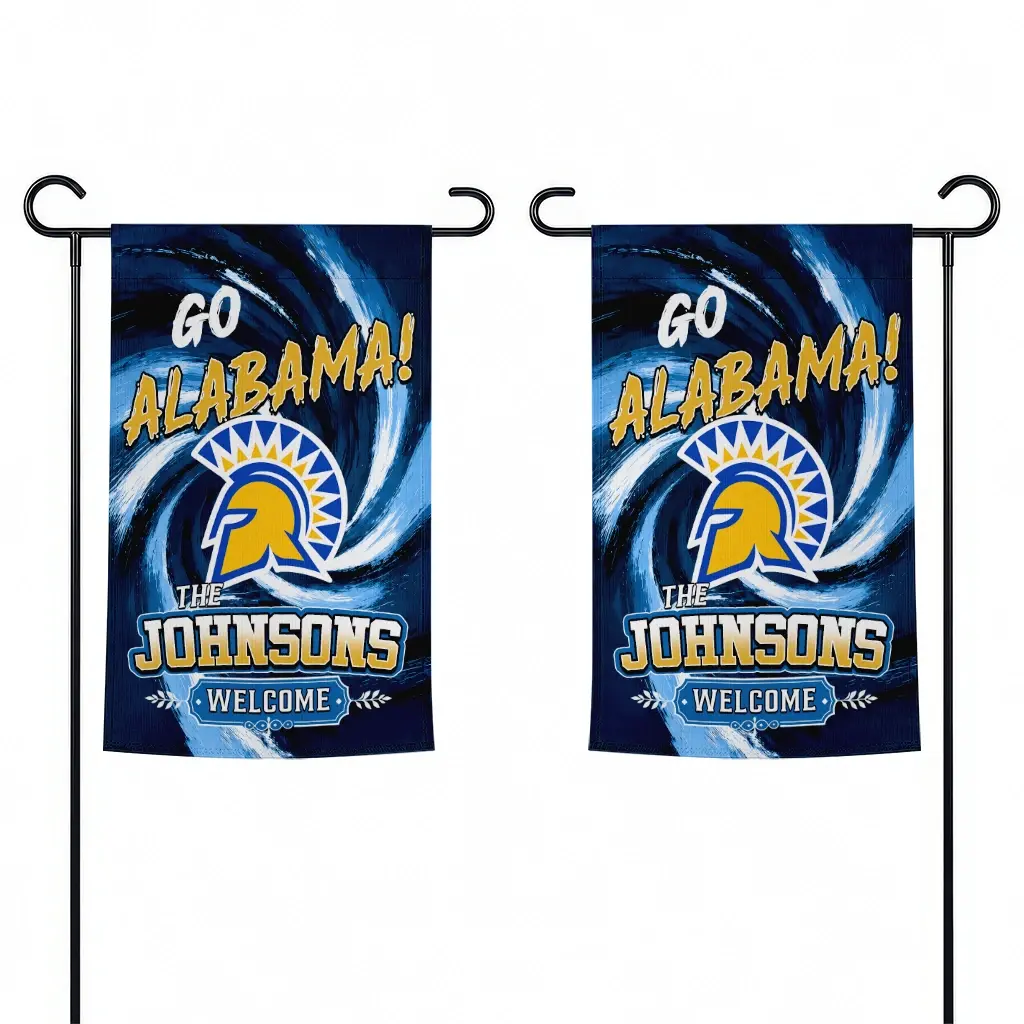 San Jose State Spartans Garden Flag Personalized Swirl Vortex Blue Fashion Forward San Jose State Spartans Garden Flag Personalized Swirl Vortex Blue Fashion Forward
