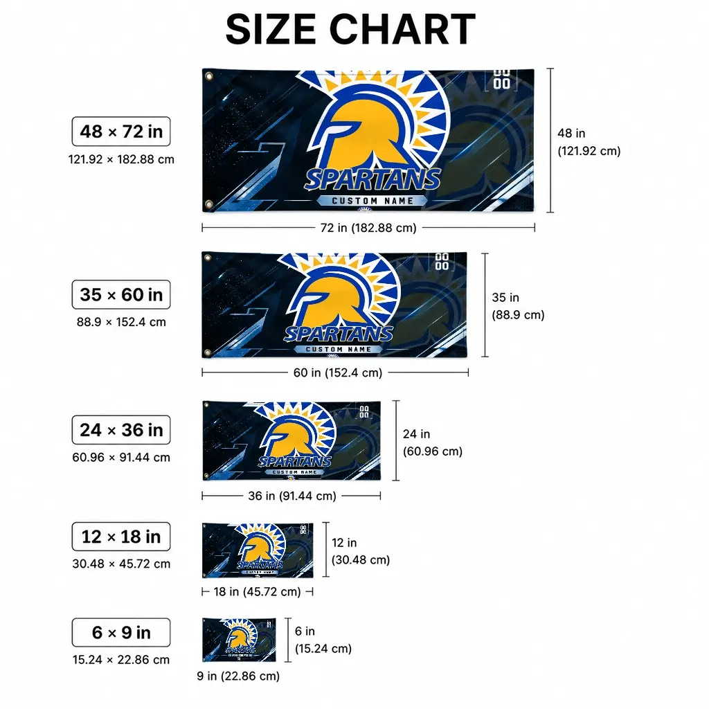 San Jose State Spartans House Flag Custom Speed Slashes Blue High Quality San Jose State Spartans House Flag Custom Speed Slashes Blue High Quality