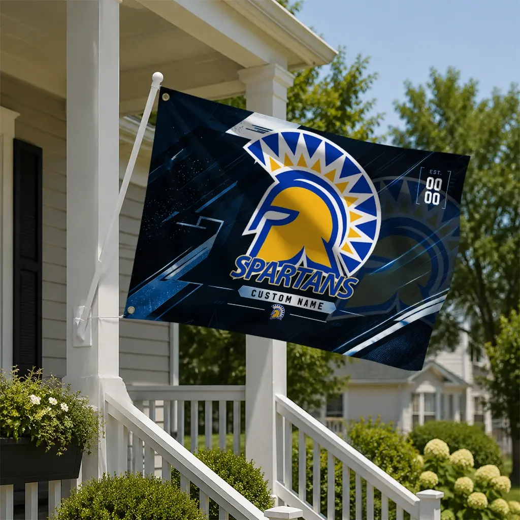 San Jose State Spartans House Flag Custom Speed Slashes Blue New Arrival San Jose State Spartans House Flag Custom Speed Slashes Blue New Arrival