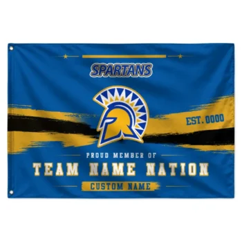 San Jose State Spartans House Flag Customized Brushed Streaks Blue Best Selling