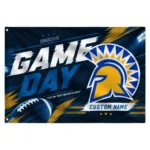 San Jose State Spartans House Flag Personalized Action Streaks Blue Best Selling