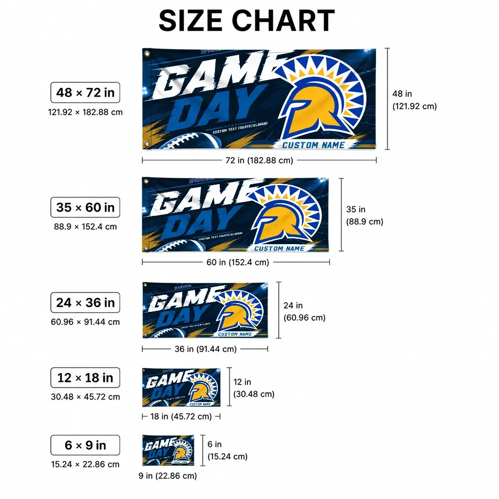 San Jose State Spartans House Flag Personalized Action Streaks Blue High Quality San Jose State Spartans House Flag Personalized Action Streaks Blue High Quality
