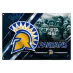 San Jose State Spartans House Flag Personalized Diagonal Stripes Blue Best Selling