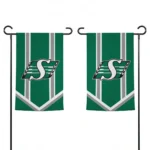 Saskatchewan Roughriders Garden Flag Custom Chevron Stripes Green Best Selling
