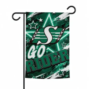 Saskatchewan Roughriders Garden Flag Customized Glowing Star Green Best Selling