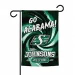Saskatchewan Roughriders Garden Flag Customized Swirl Vortex Green Best Selling