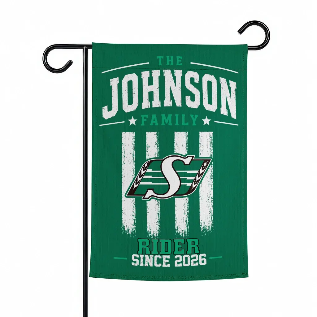 Saskatchewan Roughriders Garden Flag Personalized Distressed Stripes Green Best Selling Saskatchewan Roughriders Garden Flag Personalized Distressed Stripes Green Best Selling