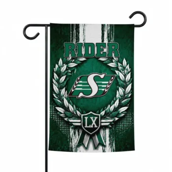 Saskatchewan Roughriders Garden Flag Personalized Laurel Wreath Green Best Selling