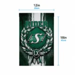 Saskatchewan Roughriders Garden Flag Personalized Laurel Wreath Green Best Selling