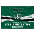 Saskatchewan Roughriders House Flag Custom Brushed Streaks Green Best Selling