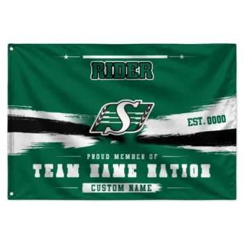 Saskatchewan Roughriders House Flag Custom Brushed Streaks Green Best Selling