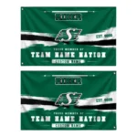 Saskatchewan Roughriders House Flag Custom Brushed Streaks Green Best Selling