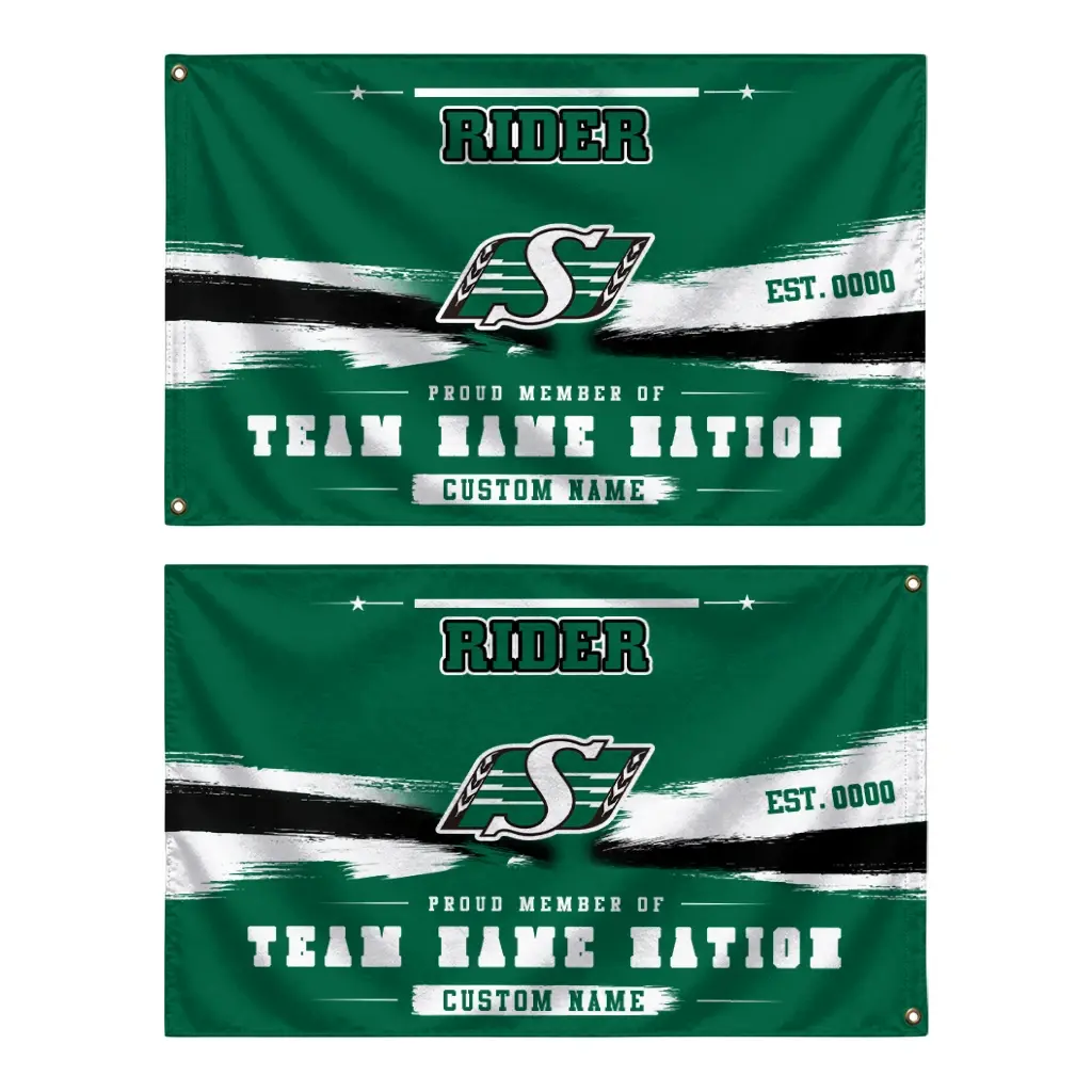 Saskatchewan Roughriders House Flag Custom Brushed Streaks Green Fashion Forward Saskatchewan Roughriders House Flag Custom Brushed Streaks Green Fashion Forward