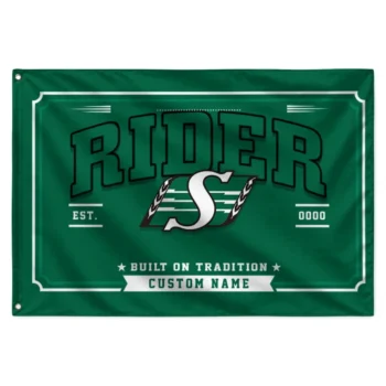 Saskatchewan Roughriders House Flag Custom Ornate Border Green Best Selling