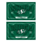 Saskatchewan Roughriders House Flag Custom Ornate Border Green Best Selling