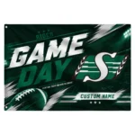 Saskatchewan Roughriders House Flag Customized Action Streaks Green Best Selling