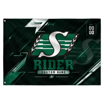 Saskatchewan Roughriders House Flag Personalized Speed Slashes Green Best Selling