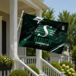 Saskatchewan Roughriders House Flag Personalized Speed Slashes Green Best Selling