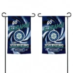 Seattle Mariners Garden Flag Custom Swirl Vortex Navy Blue Best Selling