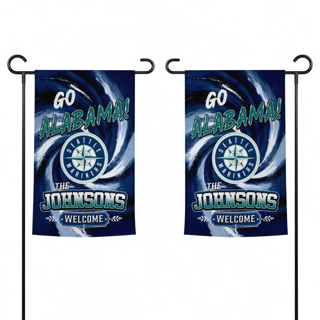 Seattle Mariners Garden Flag Custom Swirl Vortex Navy Blue Fashion Forward Seattle Mariners Garden Flag Custom Swirl Vortex Navy Blue Fashion Forward