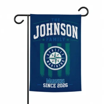 Seattle Mariners Garden Flag Customized Distressed Stripes Navy Blue Best Selling