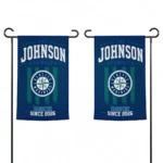 Seattle Mariners Garden Flag Customized Distressed Stripes Navy Blue Best Selling