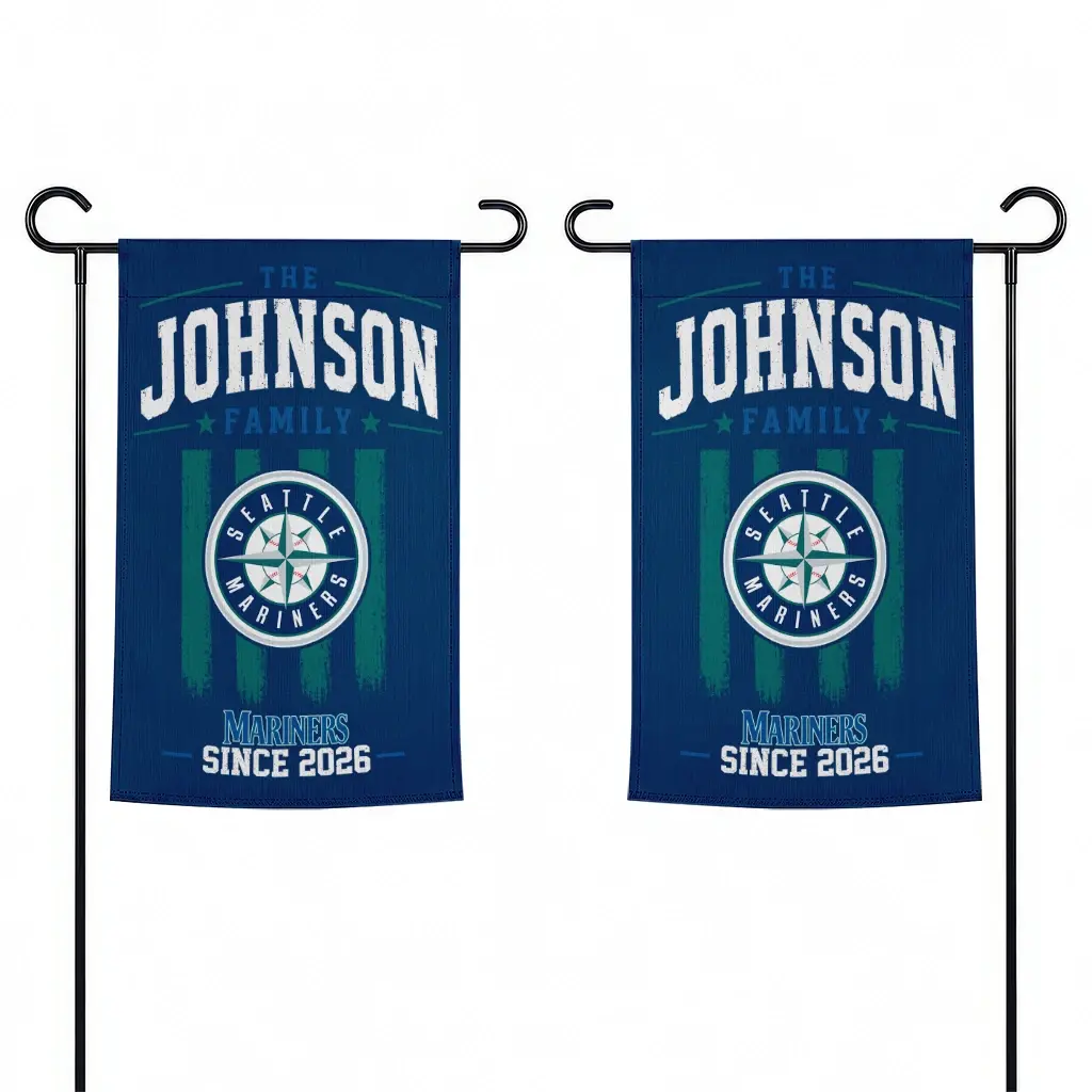 Seattle Mariners Garden Flag Customized Distressed Stripes Navy Blue Fashion Forward Seattle Mariners Garden Flag Customized Distressed Stripes Navy Blue Fashion Forward