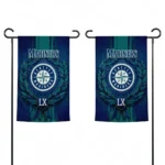 Seattle Mariners Garden Flag Customized Laurel Wreath Navy Blue Best Selling