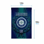 Seattle Mariners Garden Flag Customized Laurel Wreath Navy Blue Best Selling