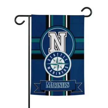 Seattle Mariners Garden Flag Personalized Circle Medallion Navy Blue Best Selling