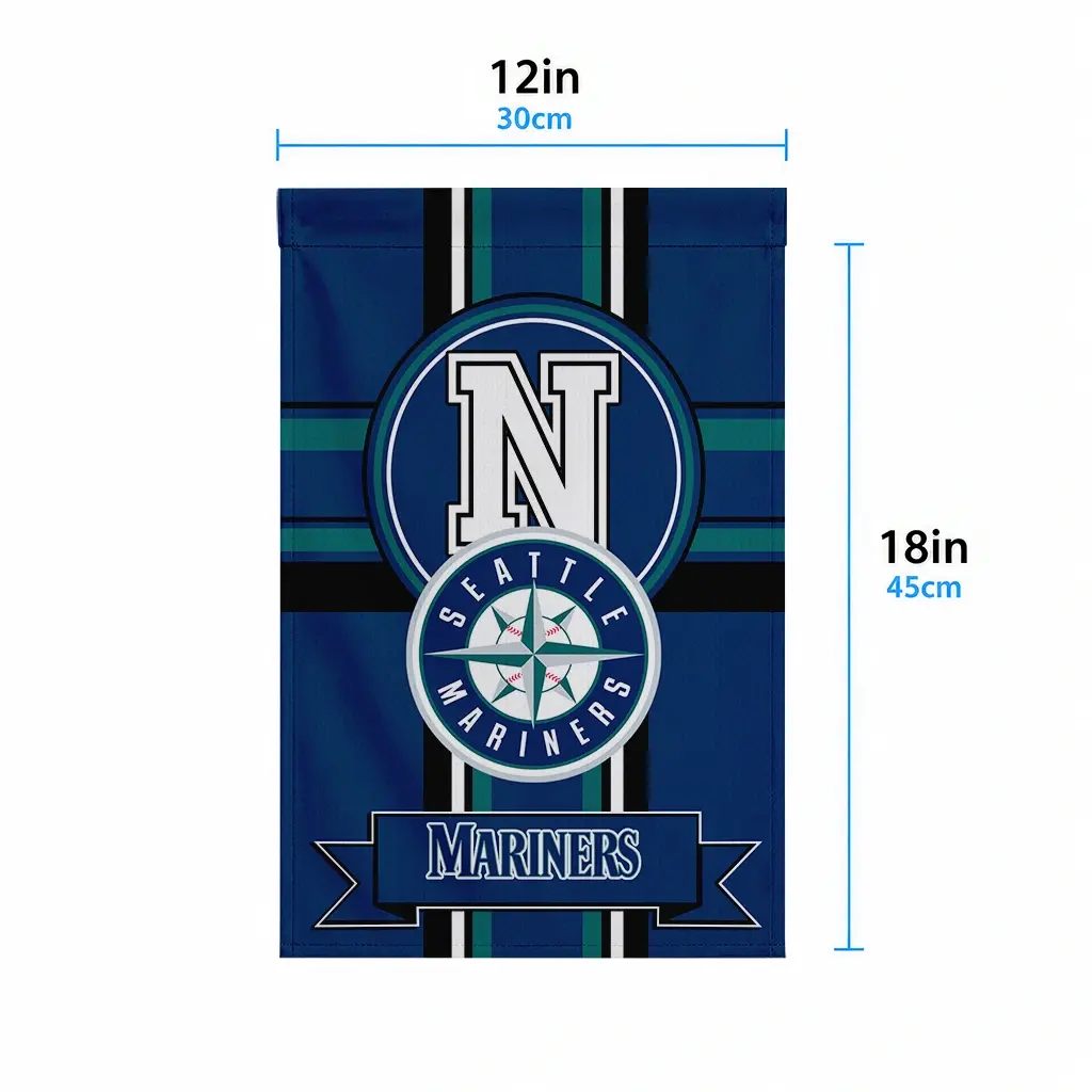 Seattle Mariners Garden Flag Personalized Circle Medallion Navy Blue High Quality Seattle Mariners Garden Flag Personalized Circle Medallion Navy Blue High Quality