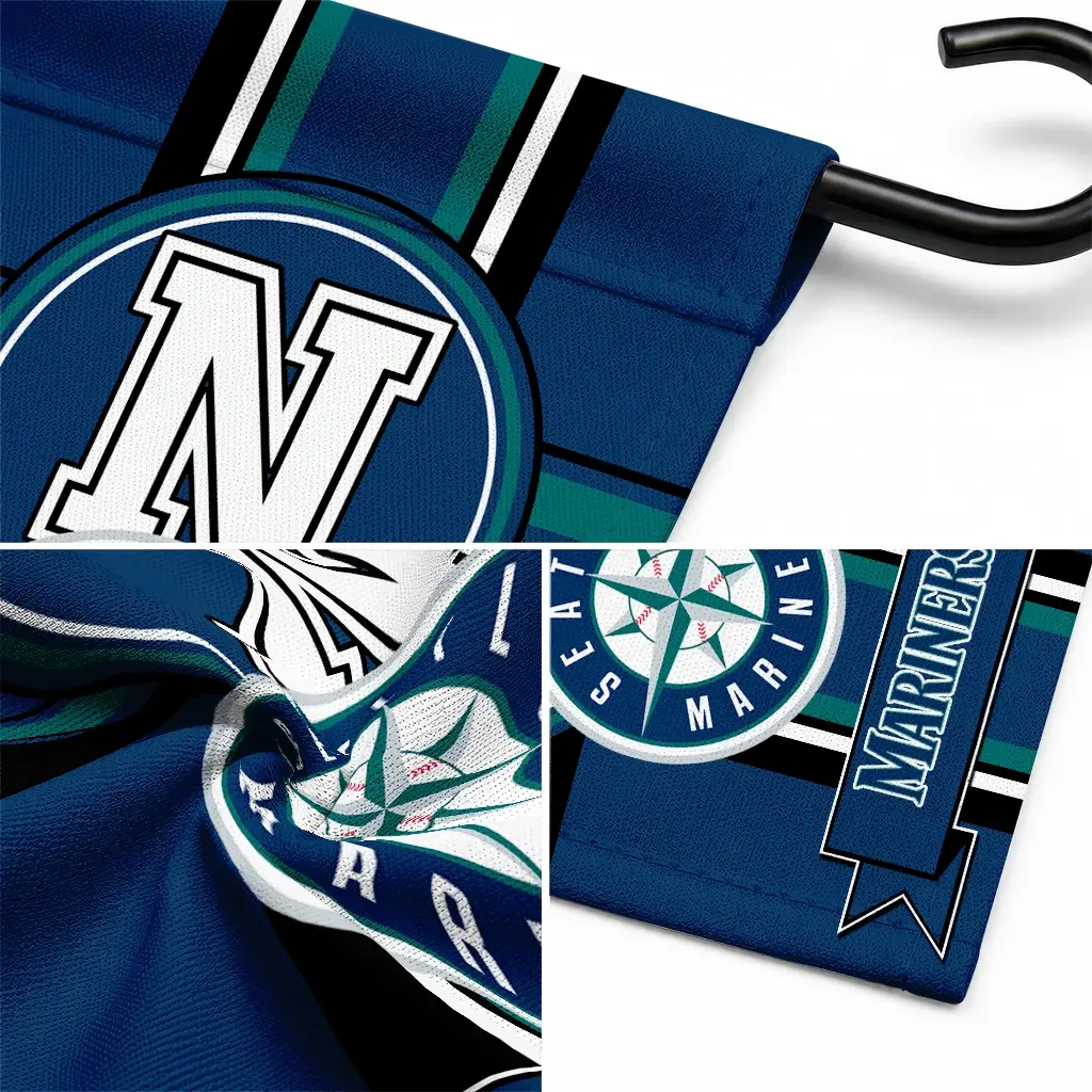 Seattle Mariners Garden Flag Personalized Circle Medallion Navy Blue Latest Model Seattle Mariners Garden Flag Personalized Circle Medallion Navy Blue Latest Model