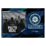Seattle Mariners House Flag Customized Framed Photo Navy Blue Black Best Selling
