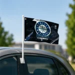 Seattle Mariners House Flag Customized Speed Slashes Navy Blue Best Selling
