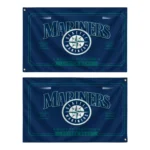 Seattle Mariners House Flag Personalized Ornate Border Navy Blue Best Selling